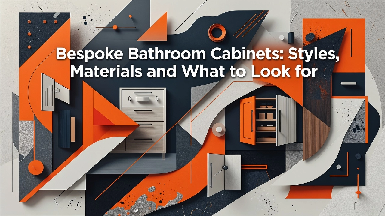 Professional header image for list-based article: Bespoke Bathroom Cabinets: Styles, Materials and What to ...